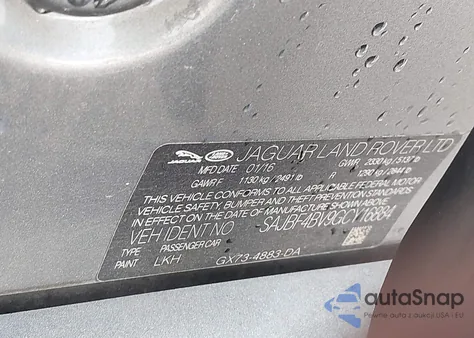 2016 Jaguar Xf 35T R-Sport from USA, damaged, VIN SAJBF4BV9GCY16884